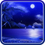 night beach live wallpaper android application logo